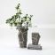 Modern Nordic Handmade Zebra Geometrical Shape Matte Ceramic Porcelain Flower Vase for Home Decor