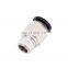 PC Type Quick Connect Air cylinder Pipe Pneumatic Straight Hose Brass Joint Connector One Connect Air Black Pneumatic Fitting