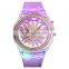 SKMEI 1536 LED backlight rotating colorful women watch unique design luxury quartz watch