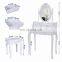 Dressing Table Set with swivelling mirror and stool 4 drawers 2 Dividers
