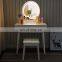 Makeup Vanity Dressing Table with Touch Screen Dimming Mirror and 4 Drawers Dresser Desk