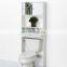 Wooden bathroom cabinet shelf  White With Doors and Shelves