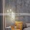 New Product 2020 Modern Decorative Pendant Light Antique Gold Glass LED Chandelier Lamp for Restaurant