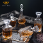 Square Restaurant Bar Home 700ml/750ml Dining Glass Bottle Liquor Gift Set With Stopper Cap Manufacturer