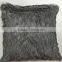 Grey Wolf Faux Fur Pillow Cover