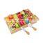 Natural Bamboo Rectangle Large Custom Cheese Board With Magnet Tray
