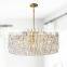 Modern Uniquely Art K9 Crystal Chain Pendant Chandelier Lighting Fixture For Living Room Dining Room Kitchen Island Foyer Lobby