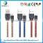 High purity oxygen-free copper core Remax 2.1A 1M for iphone5/6 2 in 1 usb cable braided