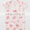Japanese wholesale products high quality cute baby frock flower pattern 2way short sleeve for girl hot selling item in Japan