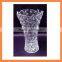 Flower shaped clear glass vase