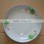 stock ceramic dinner plate / round ceramic porcelain flat plate stocked