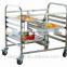 Update International stainless steel mobile Catering Rack trolley pan cart