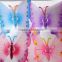 8 inch Transparent Plastic Butterfly by Metal Sticks Magic Flying Butterfly