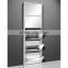 Stainless Steel Vertical Shoes Cabinet 3 Tiers Shoe Chest Metal Shoe Cabinet Door 3 Drawers Shoe Rack