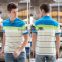 New fashion popular colorful men's stripe t-shirt in wholesale with cheap price stretch cotton polo t shirt