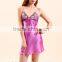 New design 100% silk sexy women pajama nightgown