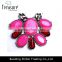 Bohemia ethnic jewelry rose red resin flower pendant jewelry chains fashion necklace pendant clothes accessory for women