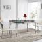 popular hotel used furniture marble top 8 seater marble dining table