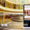 55inch free standing Hot ad player! transparent door fridge