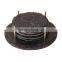 Round natural slate wine cup coaster with carved image
