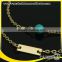 turquoise bead wishbone gold chain necklace designs