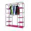 Home furniture portable folding plastic wardrobe Fabric steel