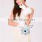Genuine Fur Leather Gloves With Fox Fur Trim Snow White Fur Lined For Girls