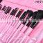 Synthetic Hair Professional Pink 32pcs Vegan Friendly Makeup Brush Set With Pouch