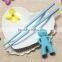 Standard FDA & LFGB colors mini silicone chopsticks for kids