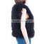 Genuine turkey Fur Vest OEM Wholesale fur vest KZ150120