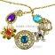 Beautiful Jewelry Necklace Women Crystal Flower Pendant Choker Chain Bib Statement