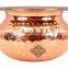 IndianArtVilla Steel Copper Serving Punjabi Handi Serving Bowl 600 ML - Serving Dishes Curry Briyani Home Hotel Restaurant