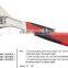 Adjustable wrench with double color rubber grip