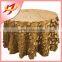 Elegant wholesale petal taffeta polyester round fancy table cover wedding table cloth