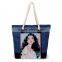 Cheap ladies shoulder shopping bag recyclable shopping cotton bag