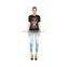 Slim Cropped Jean In Ombre Tie Dyeblue for women (LOTX330)