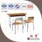 Double Student Desk&Chair,School furniture,Classroom table and chair