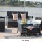 wholesale outdoor furniture China classic black rattan sofa set with waterproof cushions