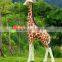 Cute resin life size giraffe statue for sale