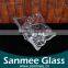 Square Diamond Embossed Glass Ice Cream Cup