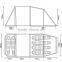 Waterproof Fireproof 4 Season 6 Person 2 Room Tunnel Camping Family Tents