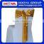 2015 Popular Selling Party Decoration Self-tied Beautiful Shiny Satin Chair Sash for Wedding