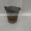 Metal Zinc Artifical Cheap Handmade Metal Flower Pot Wholesale Market Mall WZ15018-24