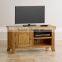 rustic oak wood TV Unit with good design and 100% solid oak wood furniture