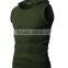 OEM new design cotton plain mens wholesale sleeveless hoodie stringer vest