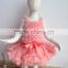 DYJ-122 beautiful baby tutu skirts matching bow ties princess tutu frocks designs Kids wedding dress girls rose red dinner dress