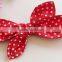 Latest fancy elastic soft stripe cotton bow tie custom children headband rabbit ears bowknot hair tie headband