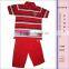 Little Boys Summer Designs Pijamas Custom Print Strip Cotton Knitted Kids Boy's Pajamas Set