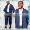 Vogue Men's Raw Blue Denim Drawstring Fastening Chic Coats