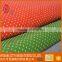 white color seude fabric with pvc dots